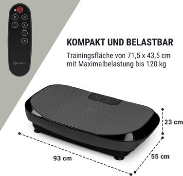 Віброплатформа Klarfit Vibe 4DX Pro професійний тренажер для всього тіла, 300 Вт, 4D-режим TripleMotor, робоча поверхня 71,5x43,5 см, сірий/чорний