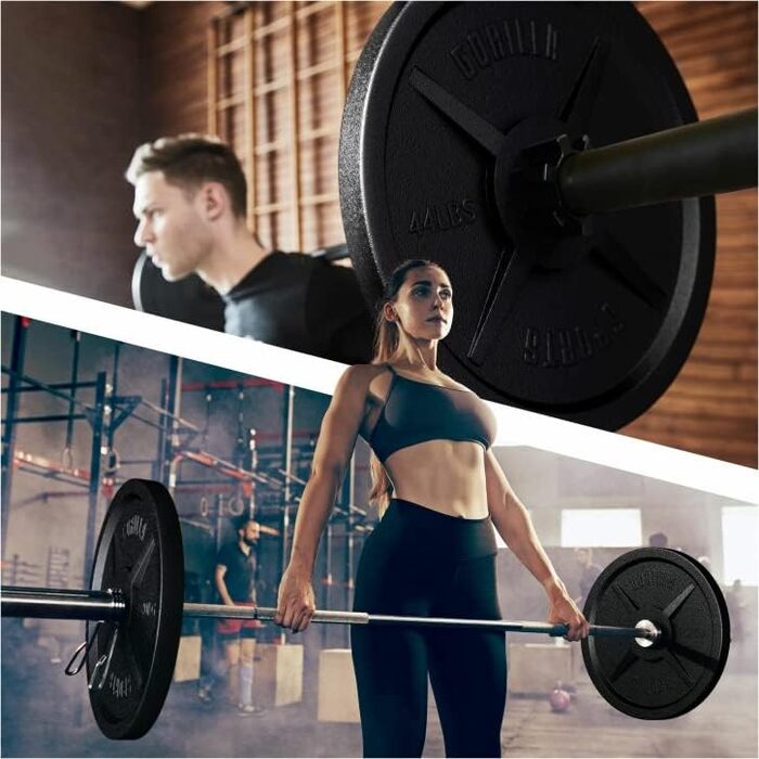 Олімпійські диски для штанги GORILLA SPORTS, чавунні, 1,25-30 кг, 50 мм, набір або окремо