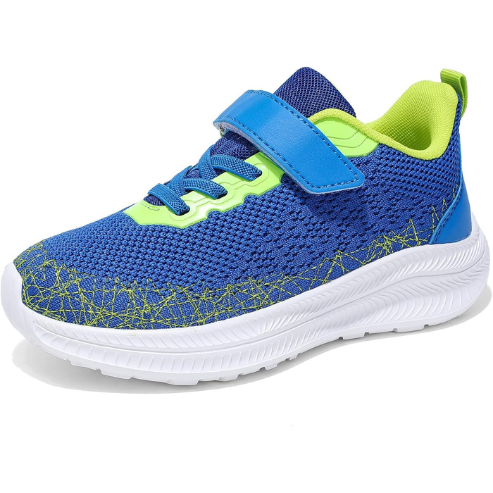 Дитячі кросівки для хлопчиків: спортивні, зала, біг, дихаючі, блакитні та жовті, 29 EU