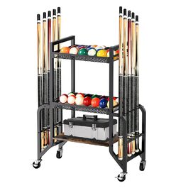 Стійка для більярду на 3 яруси для 10 київ, з 4 колесами (2 з гальмами), для більярдних кімнат, барів, клубів