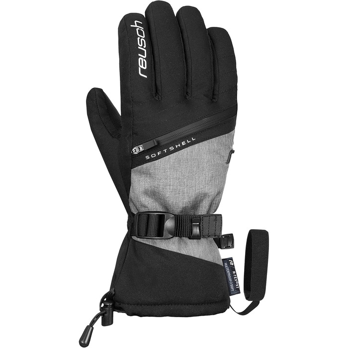 Жіночі рукавички Reusch Demi R-tex Xt, надтеплі, водонепроникні, дихаючі, чорні/сірі, розмір 6.5