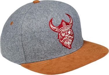 Кепка-снапбек Cadency унісекс з прямим козирком, регульована бейсболка Viking (сіра, один розмір)