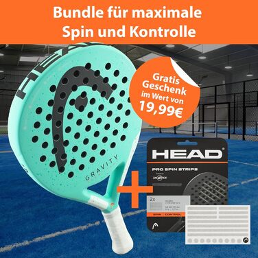 Набір для падел-тенісу Head Gravity Team Light 2024 + смужки Rezztek Pro Spin для ракетки - для максимального обертання та контролю