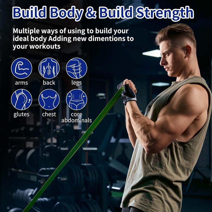 Набір еластичних стрічок для фітнесу Widerstandsbänder: 4 рівні, для силових тренувань, йоги, пілатесу, кросфіту, з кріпленням для дверей та сумкою для зберігання. Червоні, сині, фіолетові, зелені.