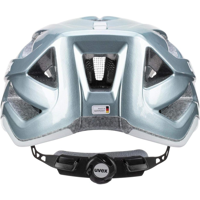 Велосипедний шолом uvex active для жінок і чоловіків, розмір 56-60 см, aqua white, регульований, з можливістю встановлення LED-світла, універсальний захист