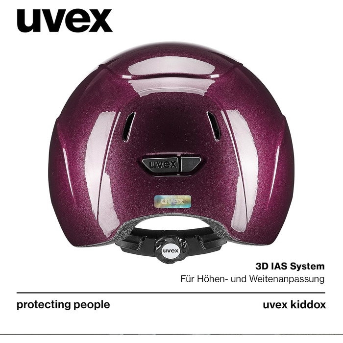 Дитячий кінний шолом uvex kiddox, легкий, з індивідуальним регулюванням розміру, оптимальна вентиляція, блискучий дизайн