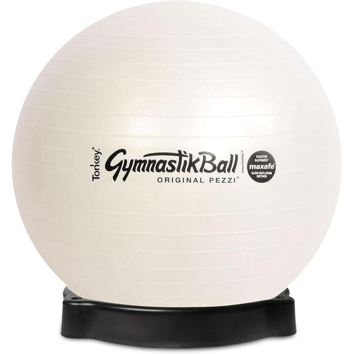 PEZZI Pezziball MAXAFE з підставкою для м'яча - фітнес-м'яч для занять спортом (42 см, перламутрово-білий)