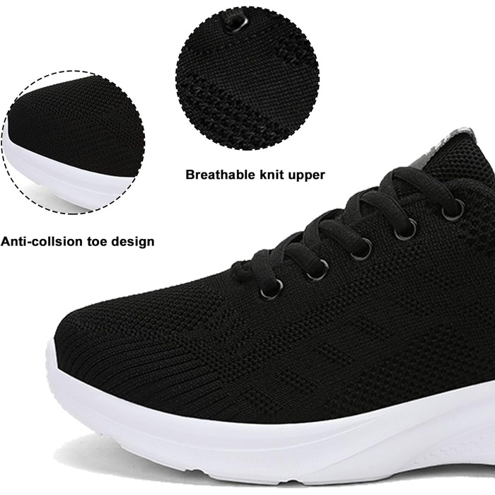 Жіночі кросівки Hitmars для бігу та фітнесу: зручні, з амортизацією, для занять спорту та прогулянок. Розміри EU 36-46, кольори: чорний, рожевий, червоний, помаранчевий, фіолетовий