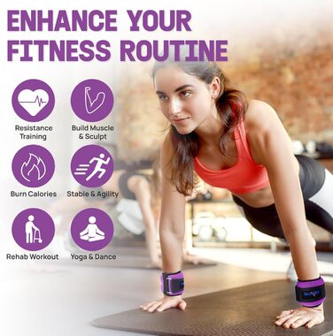 Набір манжет для ваги з неопрену Yes4All (0.9-4.5 кг) - унісекс для ходьби, калістеніки та ваги