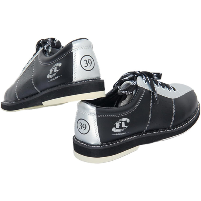 Чоловічі кеди для боулінгу SDEQA, шнурівка, для газону, антиковзаючі, легкі, розмір 41 EU, чорний сріблястий
