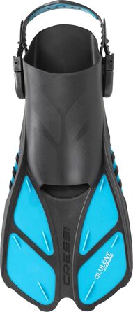 Ласти Cressi Bonete прозорі блакитні S/M — короткі, регульовані, легкі, міцні, для подорожей, для дорослих