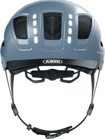 Велосипедний шолом ABUS Hyban 2.0 LED з підсвіткою, синій, розмір XL (58-63 см), переднє та заднє світло, міцний корпус, для чоловіків і жінок