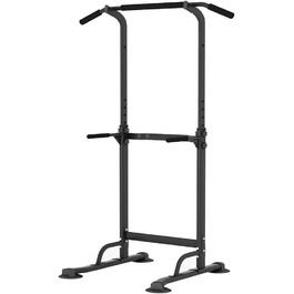 Силова станція sogesfurniture Power Tower, багатофункціональний турнік-бруси, регульована висота 165-210 см, для підтягувань та віджимань, модель BHEU-PSBB005