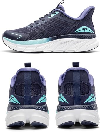 Жіночі спортивні сліпони ALLSWIFIT: зручні, дихаючі, з антиковзаючою підошвою для бігу, тенісу, фітнесу та крос-тренінгу. Білі (41.5 EU, Синій)