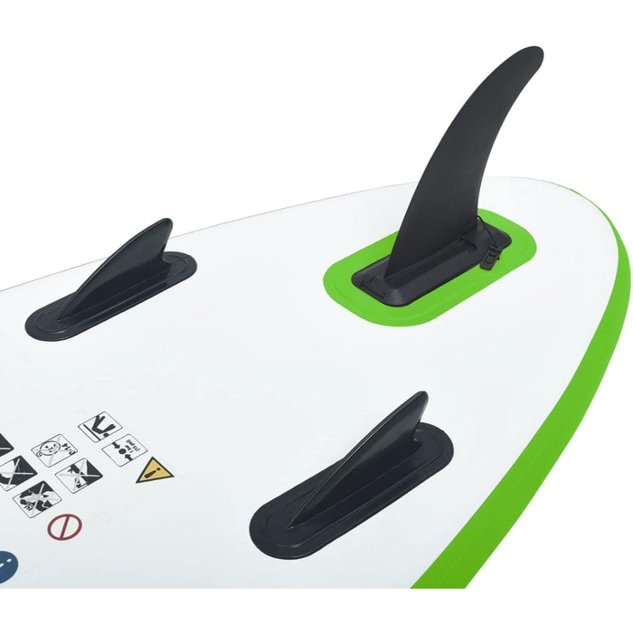 Надувна SUP-дошка для серфінгу vidaXL, комплект, 330x72x10 см, зелена