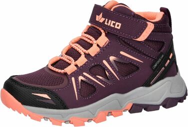 Дитячі трекінгові черевики Lico Kinder High VS Bordeaux Pink 35 EU