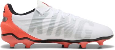 Дитячі футбольні бутси PUMA King Match FG/AG Jr - біло-червоно-срібні (33 EU)