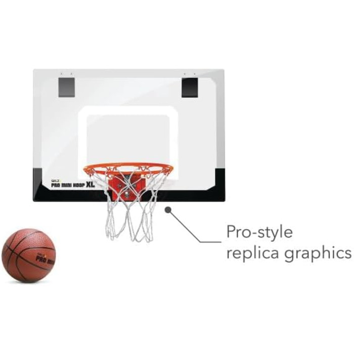 Баскетбольний кошик SKLZ Pro Mini Hoop XL для приміщень з м'ячем