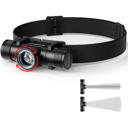 Sofirn HS11 - LED налобний ліхтар, перезарядна, з регулюванням фокусу, 5 режимів, для туризму, ремонту, бігу, кемпінгу та надзвичайних ситуацій
