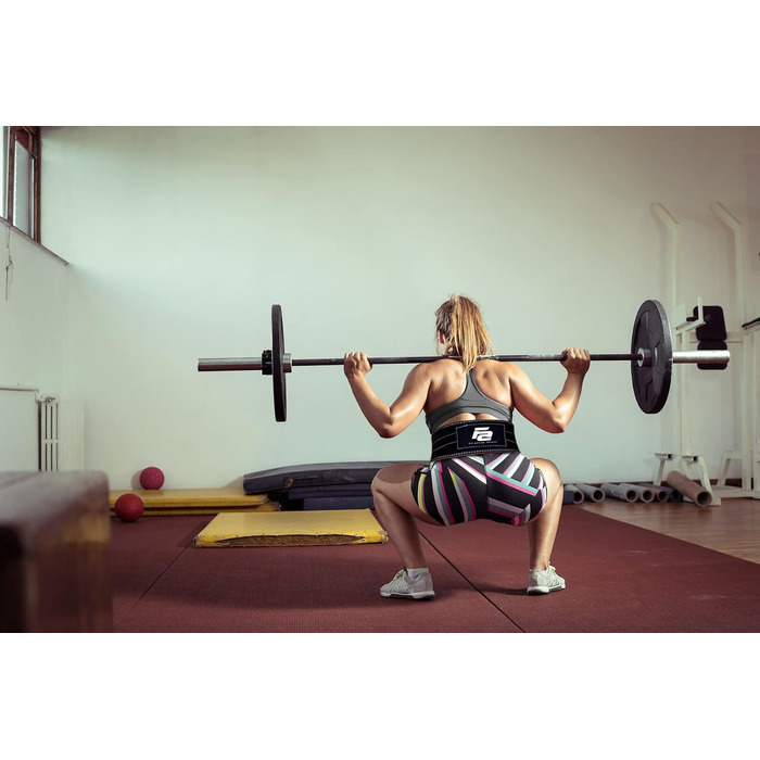 Спортивний пояс для важкої атлетики Fit Active для жінок та чоловіків, преміум-якість, шкіра, регульований, чорний, розмір M