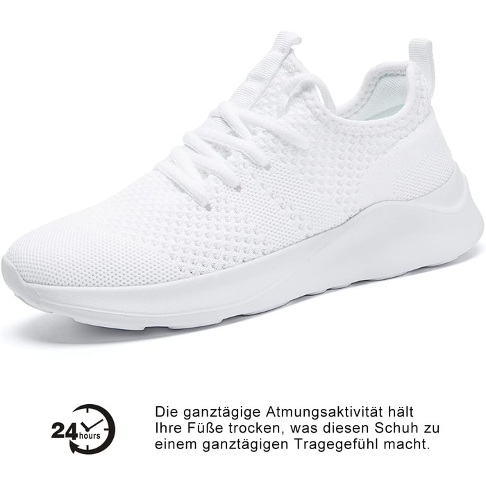 Жіночі кросівки Damen для бігу, тенісу та активного відпочинку, білі, 43 EU, дихаючі, легкі, з антиковзким протектором