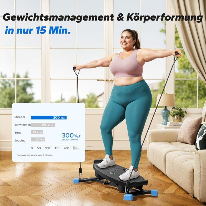 Балансборд MERACH для дорослих з дисплеєм, тренажер рівноваги з 2 еластичними стрічками, до 136 кг, для реабілітації та координації, домашній спортзал, для початківців (Чорний)