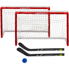 Набір для хокею Winnwell Doppel-Mini-Hockey Set: 2 сітки, 2 ключки, м'яч EVA та ціль для тренувань (в приміщенні та на вулиці)