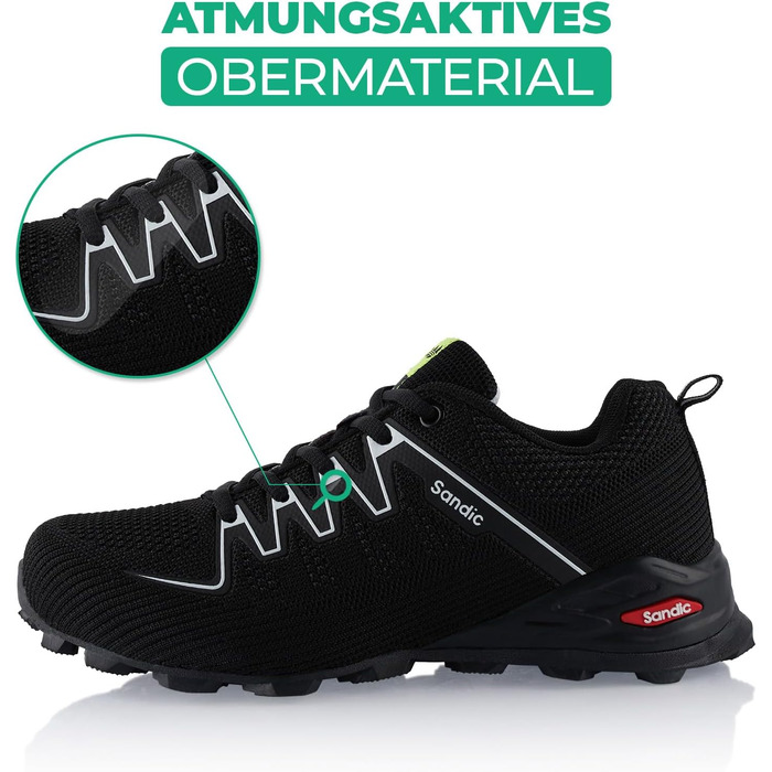 Черевики для піших прогулянок для жінок та чоловіків, трекінгові черевики, дихаючі, чорні, 37 EU