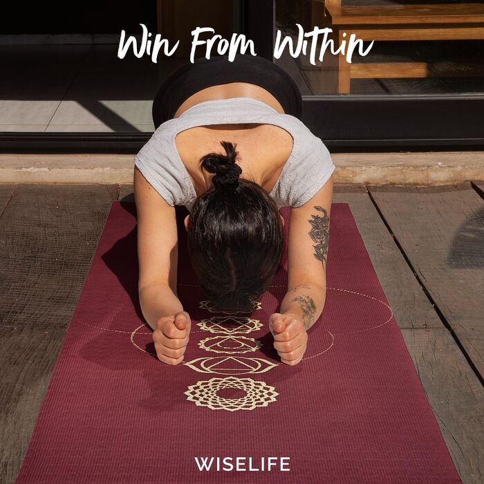Друкований килимок для йоги Wiselife, нековзкий, екологічний матеріал