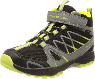 Дитячі кросівки TOM TAILOR 4271102 для ходьби (40 EU, чорно-сіро-неоново-жовті)