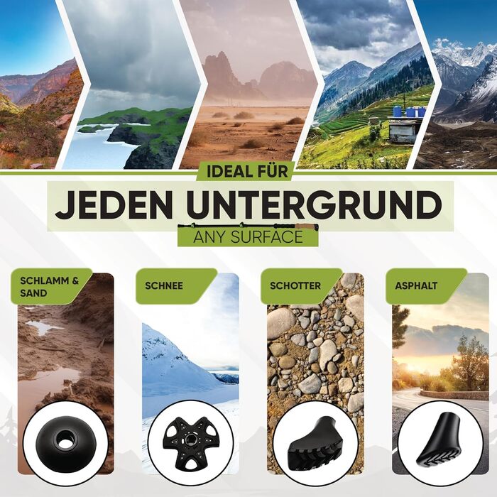 Телескопічні палиці для скандинавської ходьби та трекінгу з карбону та алюмінію, з корковими ручками, для чоловіків та жінок