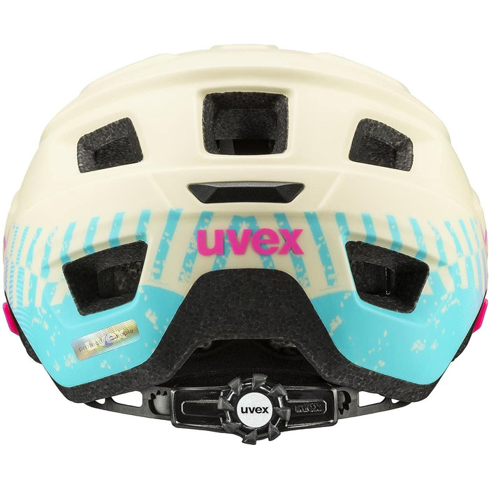 Велошолом Uvex Access для MTB, жіночий/чоловічий, регульований розмір 52-57 см, полегшений, з вентиляцією, пісочно-рожевий/аква матовий