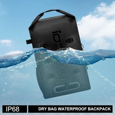 Водонепроникний рюкзак IDRYBAG для жінок та чоловіків, 20 літрів - ідеальний для каякінгу, човнів та подорожей