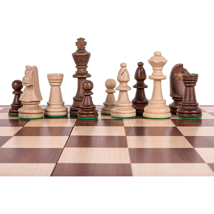 Преміум шаховий набір з махагоні Square Pro Schach №6, дошка та фігури Staunton 6, дерев'яні