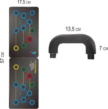 Дошка для віджимань Retoo Push up Board 13 в 1, складана та портативна, з 2 ручками для віджимань, неслизька дошка для тренування грудей для чоловіків/жінок, обладнання для домашніх тренувань