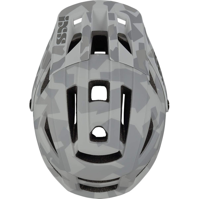 Велошолом IXS Trigger AM MIPS для ендуро MTB, чорний-сірий камуфляж, розмір ML (58-62 см), з камуфляжним малюнком
