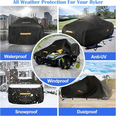 Чохол для тримака мотоцикла Trike, водонепроникний, 420D Oxford, Honda Trike Shelter (Ryker)