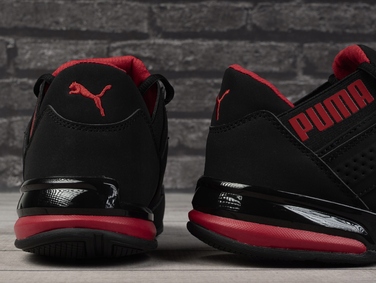 Спортивне взуття Puma, чорне, низьке, синтетика, на шнурівці, розмір 45