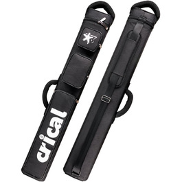 Кейс для більярду CRICAL, 2 x 2 жорсткі чохли для снукеру, з штучної шкіри/оксфордського канвасу (чорний)