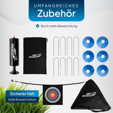 ArtSport Ворота для футболу Pop-up Goal Master - 2 шт. з аксесуарами - складані та готові до гри - 2 ворота для гри в приміщенні та на вулиці - дитячий футбол, ворота (Сірий)