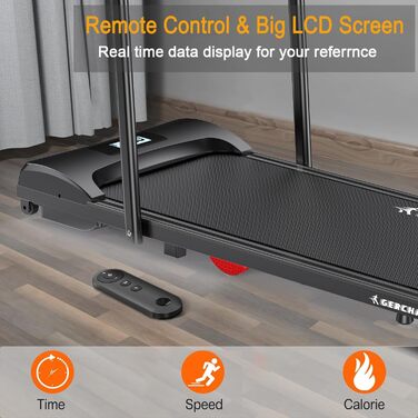 Електричний біговий тренажер YUMBOT, складаний для дому до 12 км/год, з LED-дисплеєм та тримачем для планшета, компактний Walkpad для дому та офісу (A3)