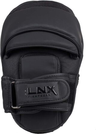 LNX Пади для рук Performance Pro, матові, чорні, вигнуті, для професійного тренування з боксу, кікбоксингу, муай-тай, MMA
