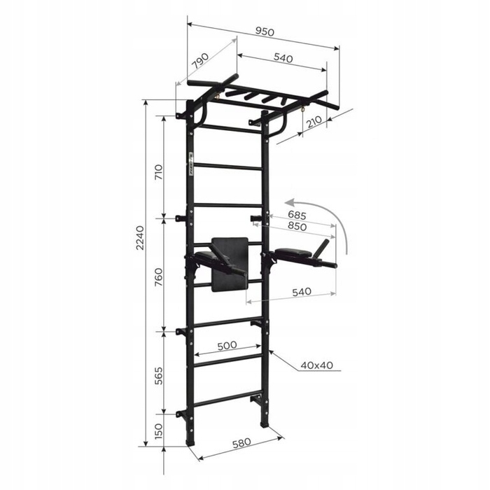 Тренувальна драбинка Grand, 224 см x 95 см