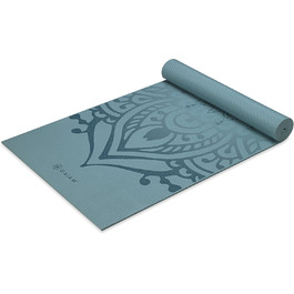 Килимок для йоги Gaiam Premium 6 мм, нековзний, надрукований, для йоги, пілатесу та фітнесу, 172×61 см, Niagara