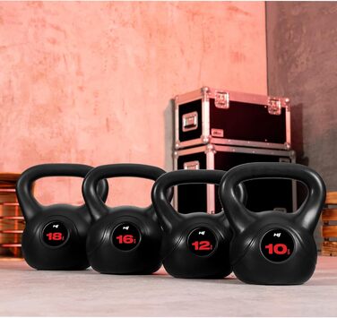 Кетлбел Hop-Sport 8 кг: пластиковий, для всього тіла, з ергономічними ручками, обладнання для домашнього фітнесу