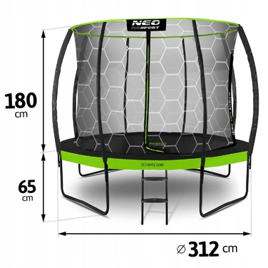 Батут із сіткою NEOSPORTS 312 см FT 10 (304-312 см)