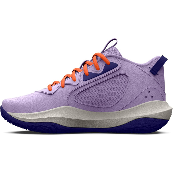 Кросівки баскетбольні Under Armour Ua Lockdown 6 для дітей, білі, кольори: фіолетовий, синій, помаранчевий