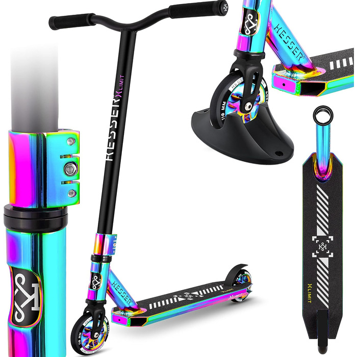 Трюковий самокат KESSER X-Limit-Pro з 360° кермом, підніжкою, підшипниками ABEC 9, 110 мм PU колесами для дітей і дорослих
