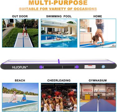 Надувна гімнастична мат для акробатики та тренувань 3/4/5/6 метрів заввишки 20 см. Підходить для йоги, тхеквондо, акробатики. Розміри: 400х100х20 см.