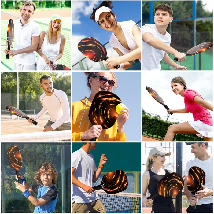 Pickleball ракетка Edgeless Graphit T700 Multilayer з карбону, подовжений хват, комфортний хват, великі зони влучання, сертифікована USAPA, для досвідчених гравців Rapid Fire